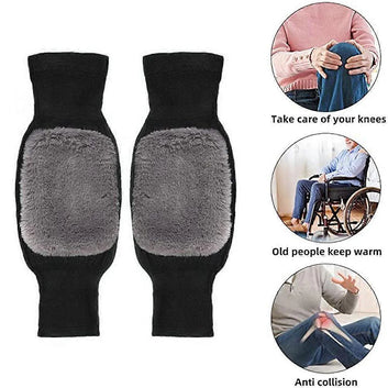 2 Pcs Adjustable Kashmere wool Knee Warmers for Men and Women