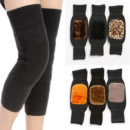 2 Pcs Adjustable Kashmere wool Knee Warmers for Men and Women